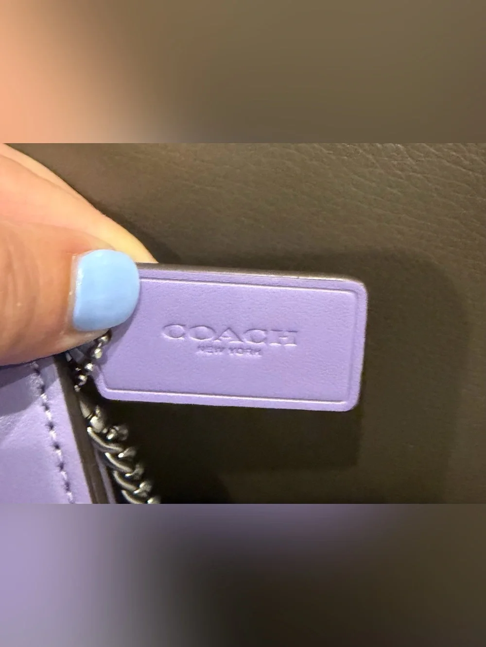 Coach New CP034 Small Flap Clutch Crossbody Bag Light Violet Leather NWT $298